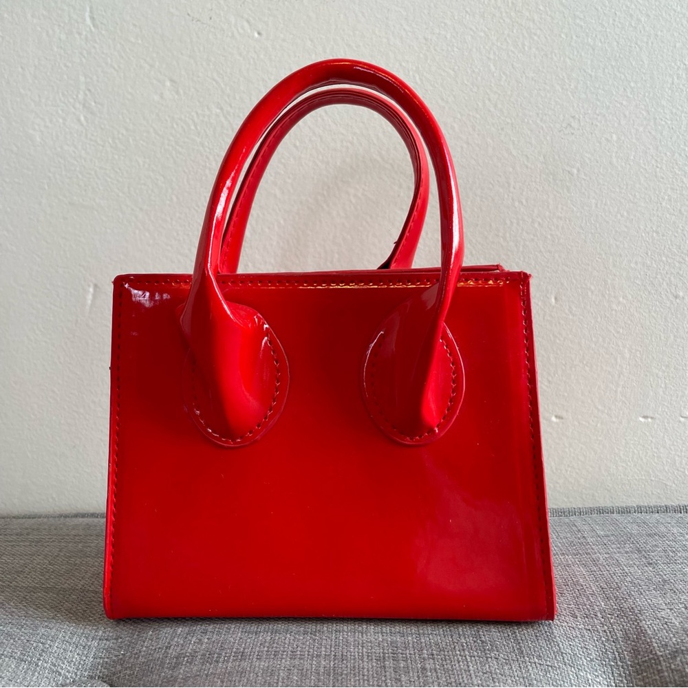 Tiny Bright Red Statement Purse